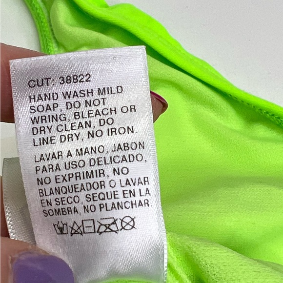 Breeza Maillot One Piece Swimsuit in Lime Green New With Tags Size Small - Picture 5 of 10